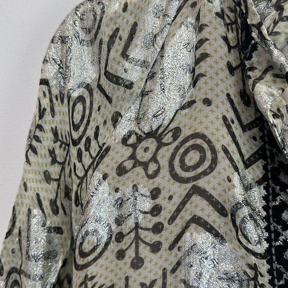 Zara Boho Silver Metallic Dress - Picture 5 of 6